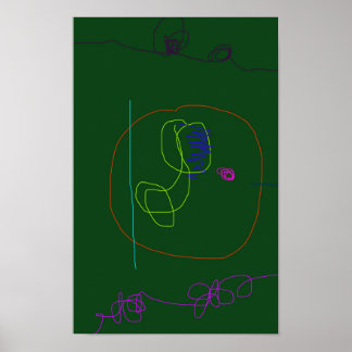 Poster Vert foncé