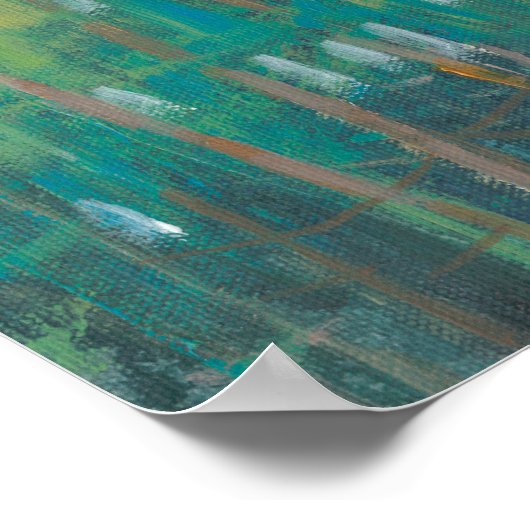 Poster Vert forestier II (Coin)