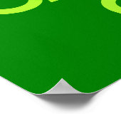 Poster Vert Gardez le calme et continuer (Coin)