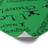 Poster Vert j'aime chevelure (Coin)