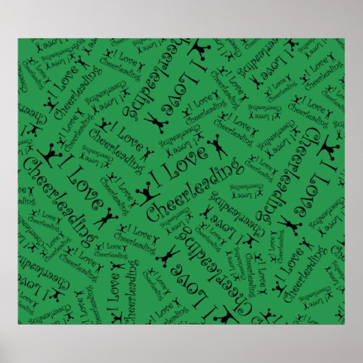 Poster Vert j'aime chevelure (Devant)