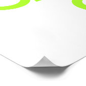 Poster Vert Jaune Gardez le calme et continuer (Coin)