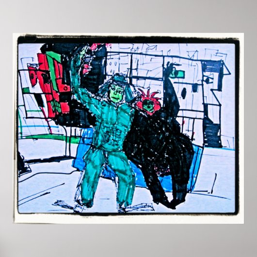 Poster vert m. (Devant)