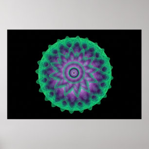 Poster vert Mandala