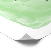 Poster vert Mariage aquarelle (Coin)