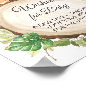 Poster Vert mignonne Jungle Animaux Voeux pour bébé Signa (Coin)