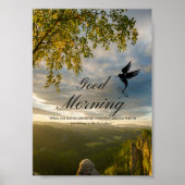 Poster vert moderne Good Morning (Devant)