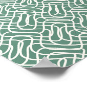 Poster Vert Motif Abstrait (Coin)