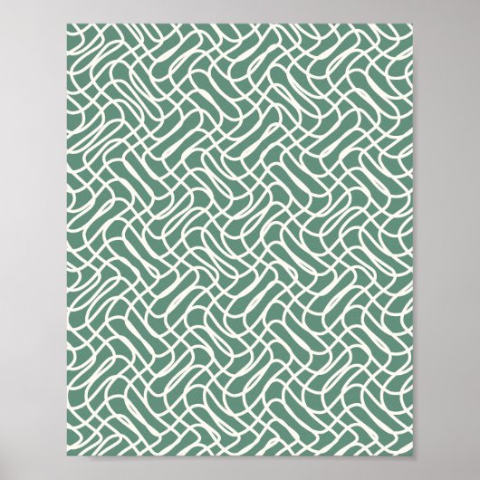 Poster Vert Motif Abstrait (Devant)