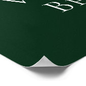 Poster Vert Noël Poinsettia Floral Mariage de bienvenue (Coin)