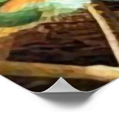 Poster Vert oiseaux (Coin)