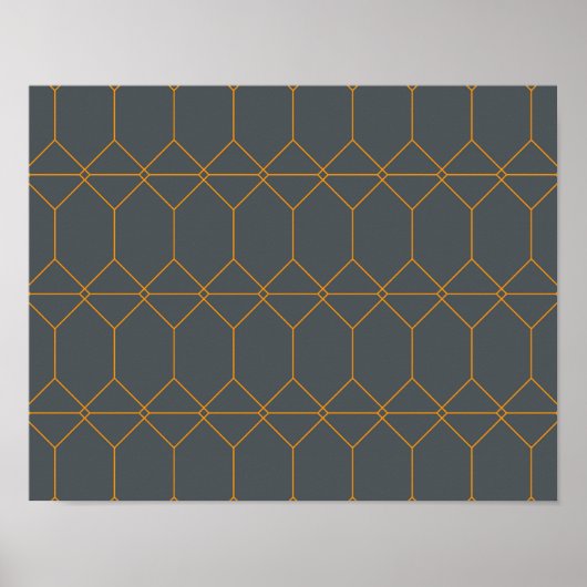 Poster Vert, or, simple, rétro, élégante illustration (Devant)