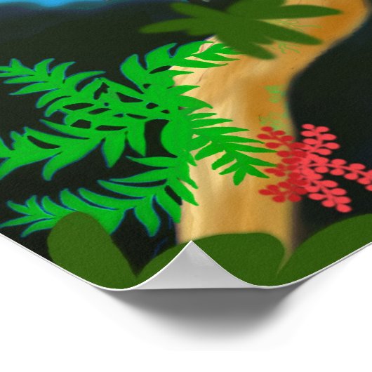 Poster vert Peacock (Coin)