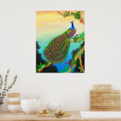 Poster vert Peacock (Cuisine)