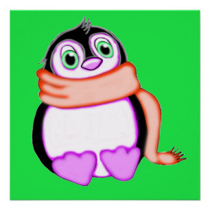 Poster vert Perky Penguin