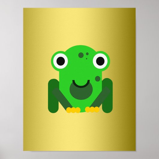 Poster Vert personnalisé M. Frog (Devant)