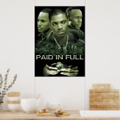 Poster vert plein payé (Cuisine)