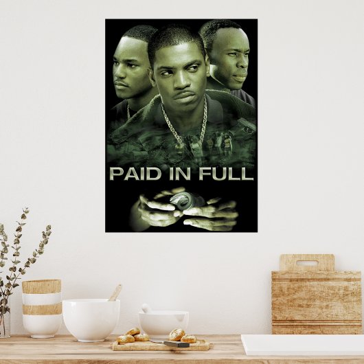 Poster vert plein payé (Cuisine)