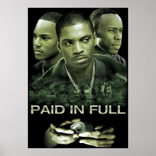 Poster vert plein payé (Devant)