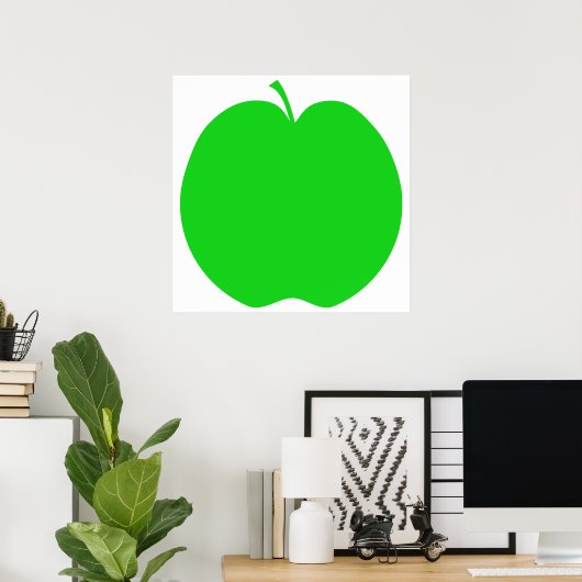 Poster Vert Pomme. (Bureau à domicile)