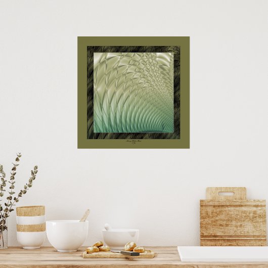 Poster Vert Satin Quilé (Cuisine)