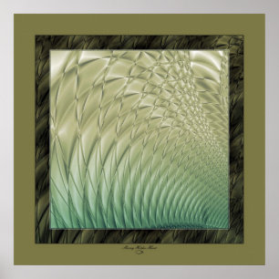 Poster Vert Satin Quilé