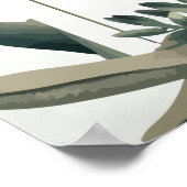 Poster Vert sauge botanique Bienvenue de mariage (Coin)