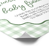 Poster Vert Sauge Gingham Golf Devine la Nourriture pour (Coin)