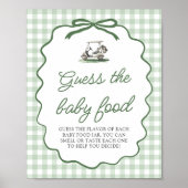 Poster Vert Sauge Gingham Golf Devine la Nourriture pour (Devant)