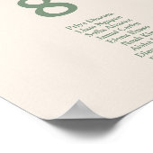 Poster Vert Sauge | Plan de table de mariage simple (Coin)