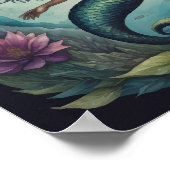 Poster Vert sirène noir (Coin)