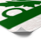 Poster vert Thanksgiving Turkey Floral (Coin)