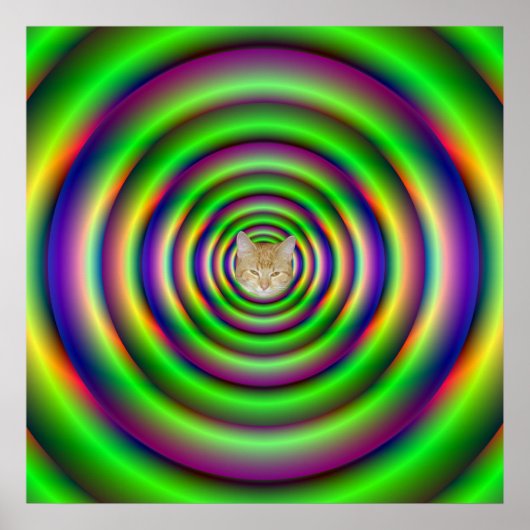 Poster vert Torus Tunnel + chat (Devant)