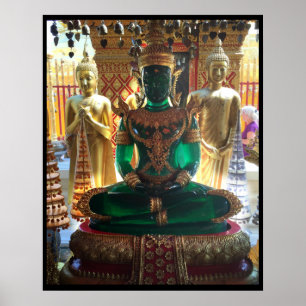 Poster Vert vert Bouddha Doi Suthep