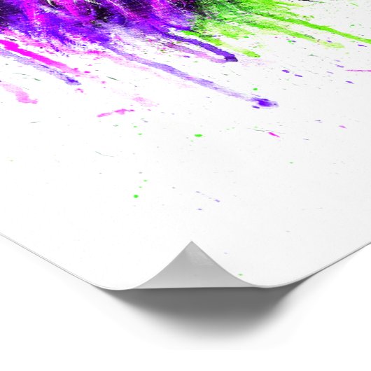 Poster vert & violet - Lion Imprimer! (Coin)