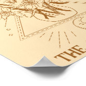 Poster Verte sorcière nature herbes soleil lune symboles  (Coin)