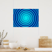 Poster Vertigo bleu spirale (Cuisine)