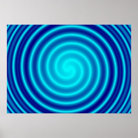 Poster Vertigo bleu spirale (Devant)