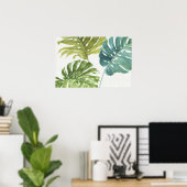 Poster Verts mixtes | Palmes tropicales (Bureau à domicile)