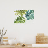 Poster Verts mixtes | Palmes tropicales (Cuisine)