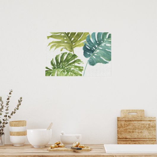 Poster Verts mixtes | Palmes tropicales (Cuisine)