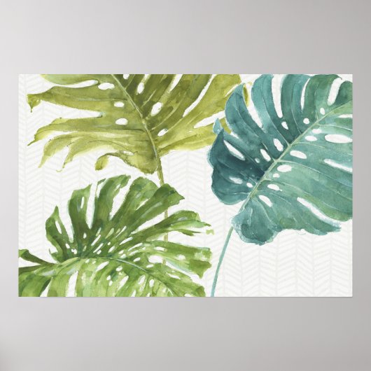 Poster Verts mixtes | Palmes tropicales (Devant)