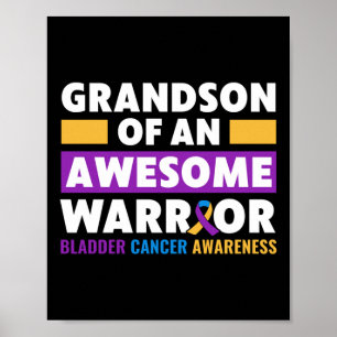 Poster Vessie Cancer Le Petit-Fils D'Un Lon Guerrier