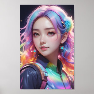 Poster Veste arc-en-ciel