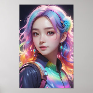 Poster Veste arc-en-ciel