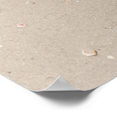 Poster Vestiges mer mer plage sable mer étoile (Coin)