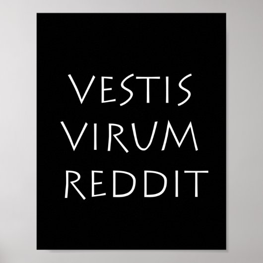 Poster Vestis virum reddit (Devant)