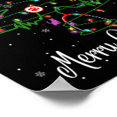 Poster Vet Tech Vétérinaire Arbre de Noël Joyeux Noël (Coin)