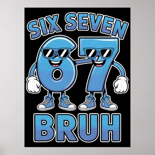 Poster Vêtement amusant avec le script rétro slang "Bruh (Devant)