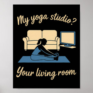 Poster Vêtements Actifs de Yoga à Domicile Mon Studio de 